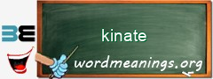 WordMeaning blackboard for kinate